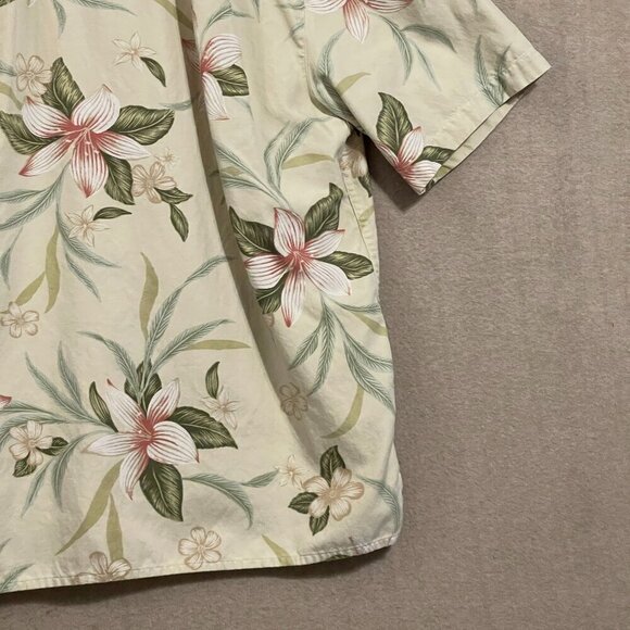 Pusser's West Indies Shirt Men's Medium Yellow Hawiian Silk Short Sleeves - Picture 11 of 11